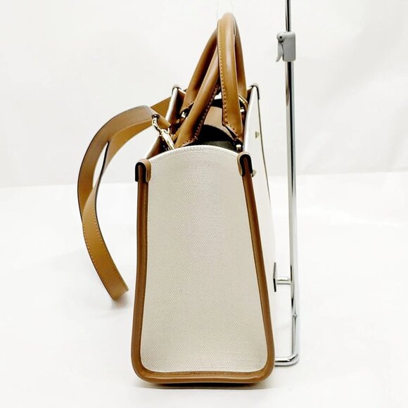 JIMMY CHOO Tote Bag White Canvas 599-051925 - Picture 3 of 13